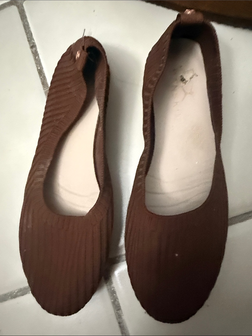 Danskin Brown Textured Ballet Flats